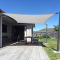SUNNY GUARD Sun Shade Sail 8' x 10' Rectangle Silver Grey UV Block Sunshade for Backyard Yard Deck Patio Garden Outdoor Activities and Facility(We Make Custom Size)