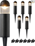 EDISHINE Low Voltage Landscape Lighting, 12V 3W 3000K Warm White, Electric Outdoor Bollard Lights with Connectors, Waterproof LED Pathway Driveway Walkway Lights Wired for Yard Garden