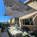 SUNLAX Sun Shade Sail 10' x 20' x 22.4' Dark Grey Rectangle Canopy Sail Shade Cover UV Block Permeable Sunshade Outdoor for Patio Backyard Deck Pergola (We Make Custom Size)