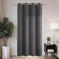 Joydeco Blackout Patio Sliding Door Curtains 96 Inches Long, Grommet Privacy Room Divider Curtains, Extra Wide Thermal Blackout Drapes for Bedroom Living Room (Grey, 60Wx96L, 1 Panel)