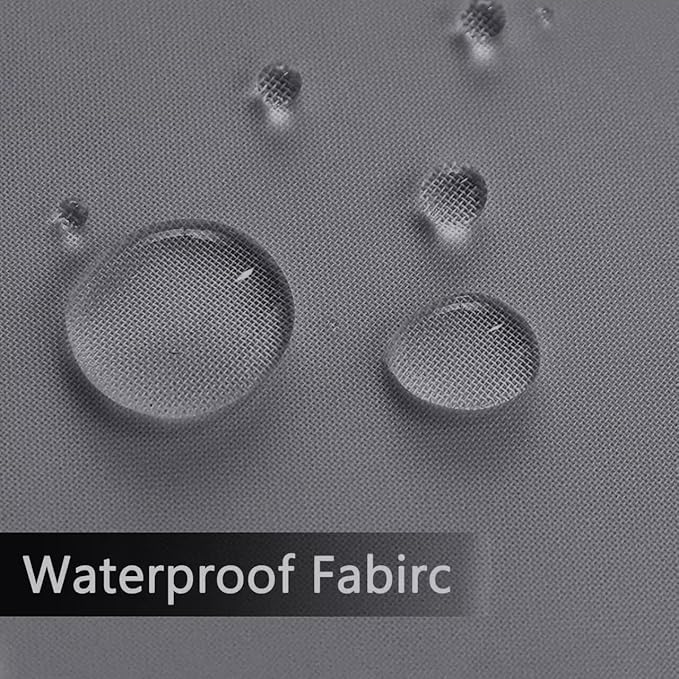 SpaceDresser Waterproof Outdoor Sheer Curtains for Patio - 2 Panels Rod Pocket Indoor Voile Sheer Curtain for Living Room,52W x 84L inch, Grey