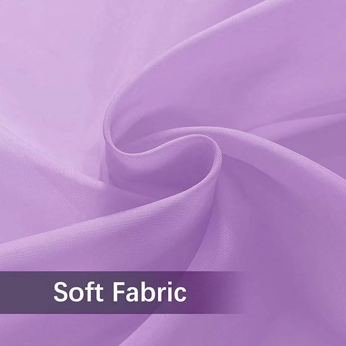 SpaceDresser Waterproof Outdoor Sheer Curtains for Patio - 2 Panels Rod Pocket Indoor Voile Sheer Curtain for Living Room,52W x 108L inch, Lavender