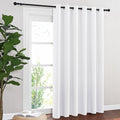 NICETOWN Room Divider Curtain 132 Inches Long, Wide Blackout Sliding Door Curtain for Bedroom, Room Darkening Privacy Window Curtain for Patio Door (1 Panel Set, White, 80 x 132 Inch)