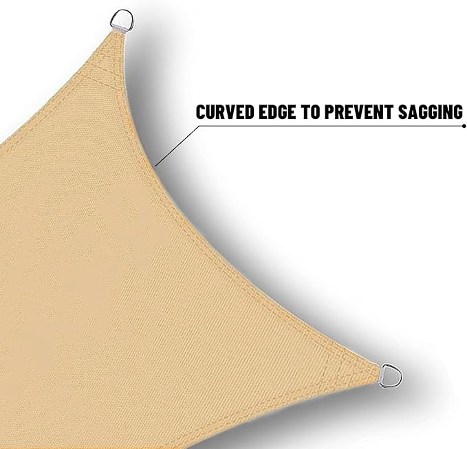 SUNNY GUARD Waterproof Sun Shade Sail 5' x 9' Sand Rectangle UV Block Sunshade for Backyard Yard Deck Patio Garden Outdoor Activities and Facility(Customized)