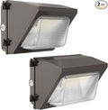 HYPERLITE LED Wall Pack Light 50W 2Packs with Dusk-to-Dawn Photocell,Glass Lens 6750LM LED Wall Packs Outdoor Lighting,Wall Pack Lights Outdoor Led for Yard Barn Parking Lots Warehouse UL Listed