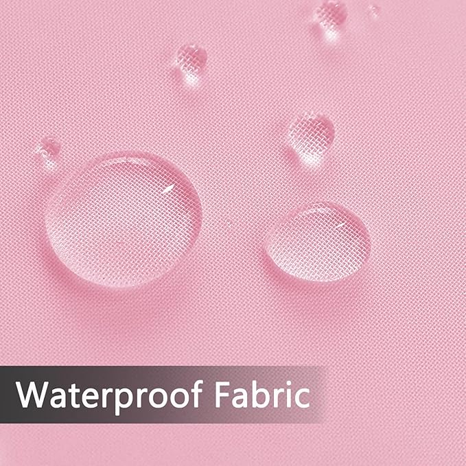 SpaceDresser Waterproof Outdoor Sheer Curtains for Patio - 4 Panels Rod Pocket Indoor Voile Sheer Curtain for Living Room,52W x 108L inch, Light Pink