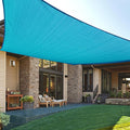 LOVE STORY Custom Size 7'x15' Turquoise Blue Sun Shade Sail Rectangle UV Block Canopy Patio Sail Sunshades Fabric for Outdoor Garden Carport (We Make Custom Size)