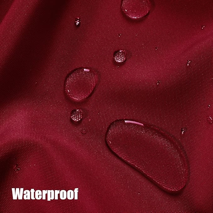 BONZER Outdoor Waterproof Curtains for Patio Wide Grommet Light Filtering Outside Curtains for Gazebo, Porch, Pergola, Pavilion, 1 Panel, 110W x 84L inch, Red