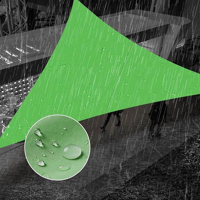 SUNNY GUARD Waterproof Sun Shade Sail 8'x8'x11.3' Lemon Green Right Triangle UV Block Sunshade for Backyard Yard Deck Patio Garden Outdoor Activities and Facility(Customized)