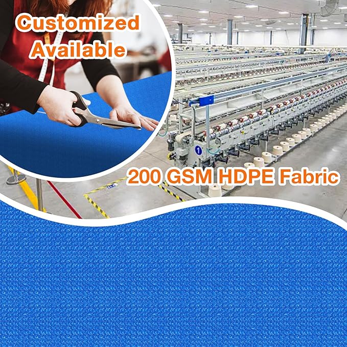 Artpuch Outdoor Pergola Shade Cover 9' X 10' Sun Shade Cloth with Grommets, 90% UV Protection Canopy Patio Privacy Screen (Customized Available) GN107, Blue