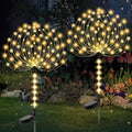 Garden Decor Solar Lights Outdoor,155LED 8 lighting modes pole light Waterproof Warm White Solar Garden Lights for Christmas, Halloween Decoration,Yard, Patio, Porch,Flower Pot,Pathway (2Pack)