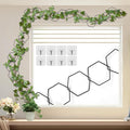 24 Pcs Chain Trellis for Climbing Plants, 120 Inch Long Metal Plant Trellis Indoor Outdoor, Garden Wall Vine Support Trellis, Plant Accessories for Ivy, Peonies, Hexagonal Design Black