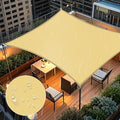 Artpuch Waterproof Sun Shade Sail, 12'x16' Sand Rectangular, UV Resistant Rain Canopy, Curved Edges Shade Cloth for Outdoor Patio, Deck, Yard (Customizable)