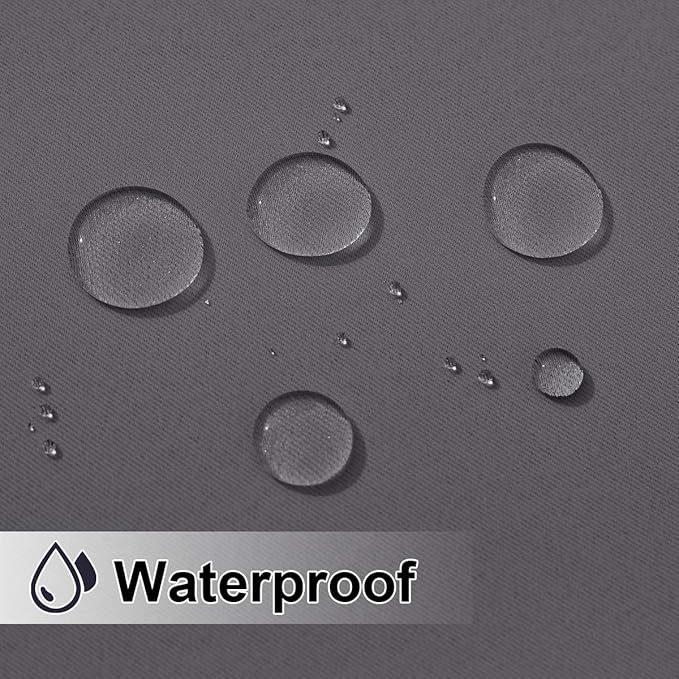 NICETOWN Blackout Outdoor Curtain for Patio Waterproof Extra Long 120", Windproof Energy Saving Top and Bottom Rustproof Grommets Outdoor Drape for Porch, 1 Piece, 52 inches Wide, Grey