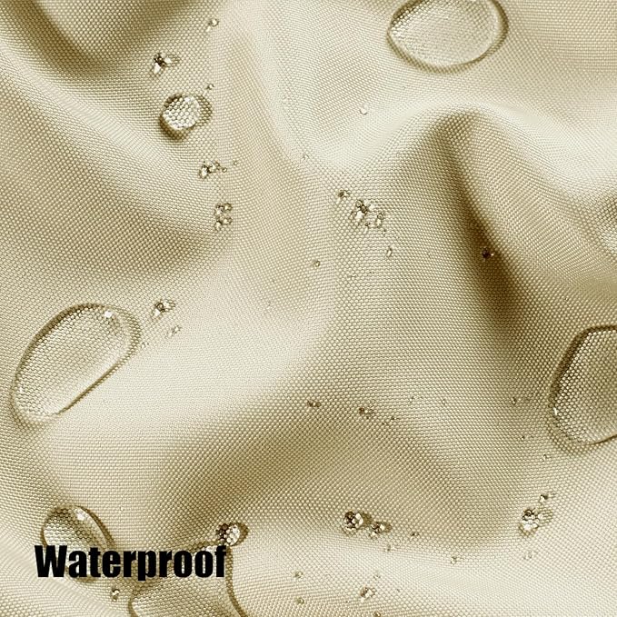 BONZER Wide Waterproof Outdoor Curtains for Patio Heavy Privacy Light Filtering Grommet Outside Curtains for Porch, Pergola, Gazebo, 1 Panel, 110W x 108L inch, Cream
