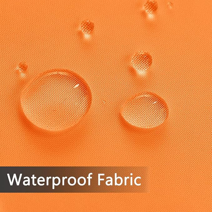 SpaceDresser Waterproof Outdoor Sheer Curtains for Patio - 2 Panels Rod Pocket Indoor Voile Sheer Curtain for Living Room,100W x 108L inch, Orange