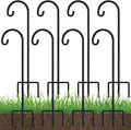 FEED GARDEN Adjustable 32 Inch Shepherd Hooks Rust Resistant Steel Shepard Hooks for Outdoor Hanging Lanterns, Bird Feeders, Solar Lights, Weddings Decor 8 Pack