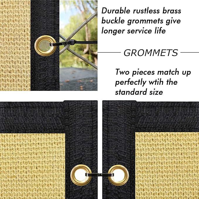 UPGRADE Privacy Fence Screen 5'x18' Sand Outdoor 90% Visibility Blockage 170 GSM Mesh Shade Cover Panels for Backyard,Balcony,Home Decoration with Zip Ties,Customized Avaliable