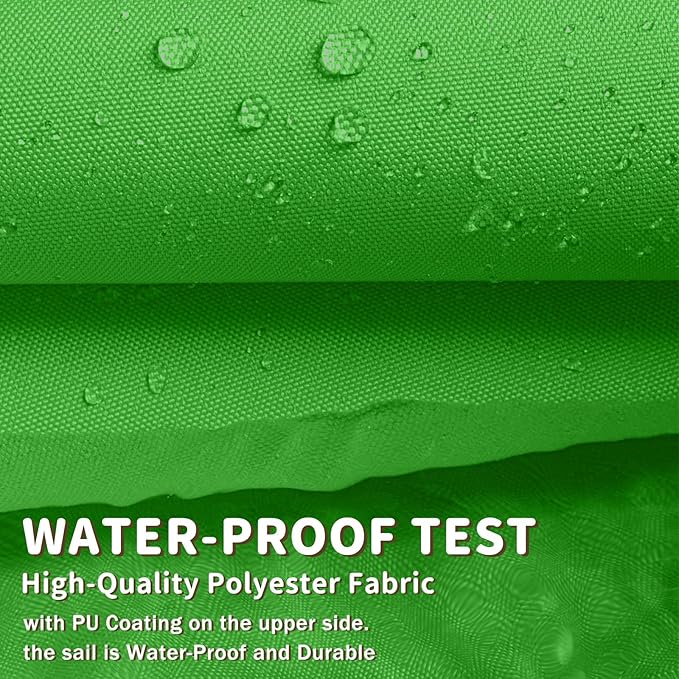 LOVE STORY Right Triangle 11'x11'x15.6' Waterproof Sun Shade Sail Canopy UV Block for Outdoor Patio Backyard Carport,Fruit Green(We Make Custom Size)