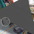 LOVE STORY Triangle 14'x14'x14' Waterproof Sun Shade Sail Canopy UV Block for Outdoor Patio Backyard Carport,Dark Grey(We Make Custom Size)