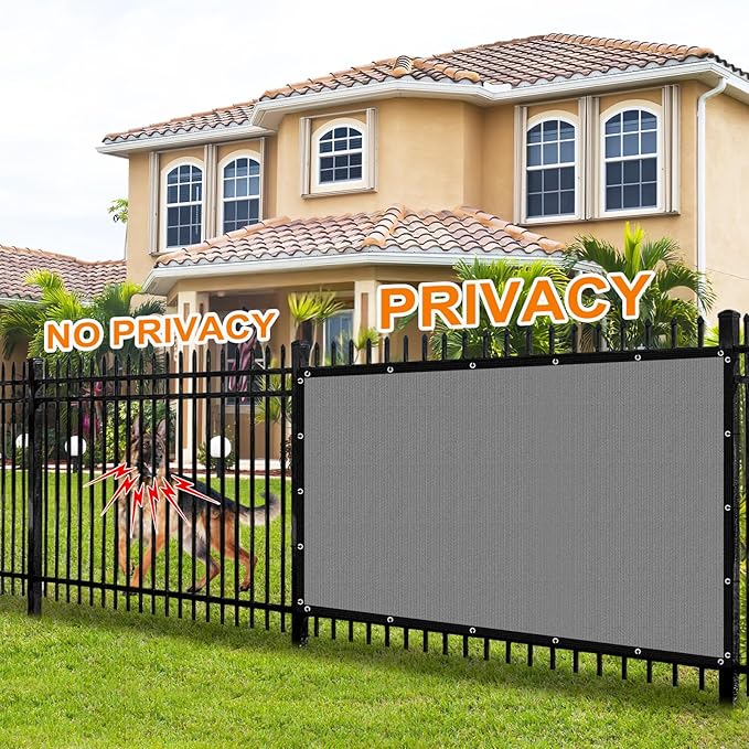 Artpuch 90% Sun Shade Cloth, 5 x 12 FT Pergola Shade Cover Canopy with Grommets, Sun Screen Fabric Tarp for Patio, Outdoor, Garden, Backyard, Blue Grey