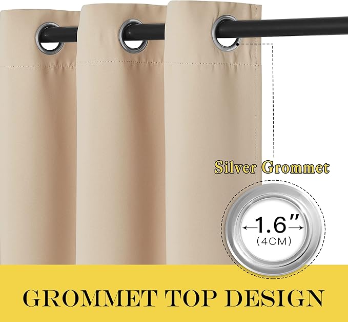 NICETOWN Room Darkening Curtain Blind - Modern Design Light Reducing & Privacy Protection Short Window Drape/Drapery for Kid's Room, 52x95 inches, 1 Piece