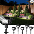 ROSHWEY Solar Spot Lights Outdoor, Waterproof Spotlights with 2 Brightness Mode, Landscape Lighting Solar Lights for Garden, Yard, Pathway (Cool White, 6 Pack)
