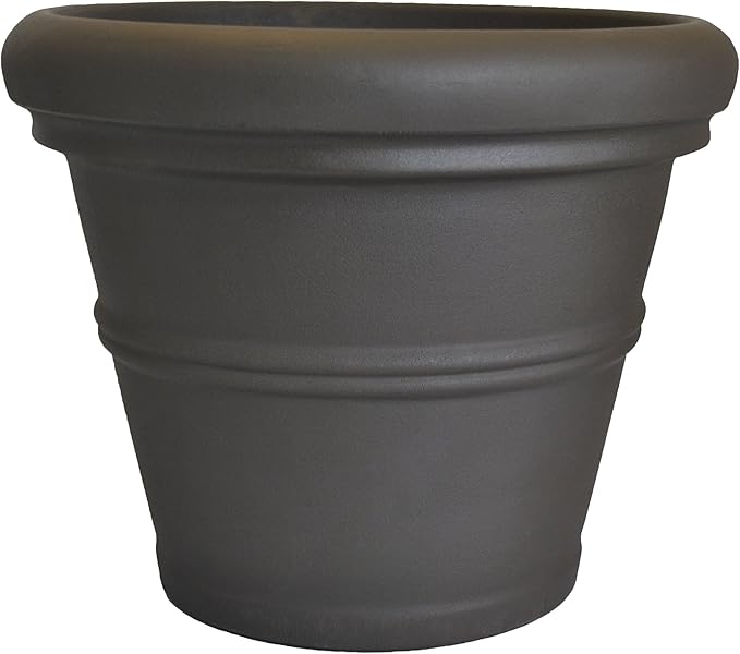 Tusco Products Rolled Rim Garden Planter, 42-Inch, Espresso