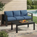 Solaste Aluminum Patio Furniture Set for All Weather, Oversized Metal Outdoor Furniture Set with 27.5" Deep Seating and 3.2" Wide Armrest, Outdoor Patio Sofa with 10" Back Suport Cushion