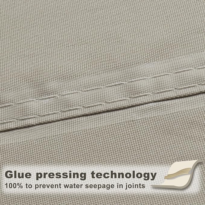 SUNNY GUARD Waterproof Sun Shade Sail 5' x 10' Taupe Rectangle UV Block Sunshade for Backyard Yard Deck Patio Garden Outdoor Activities and Facility(Customized)