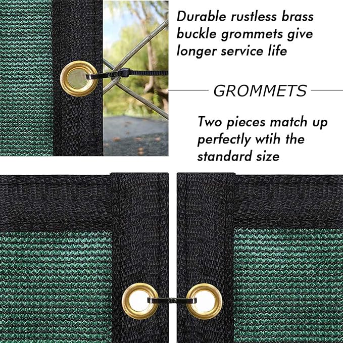 UPGRADE Privacy Fence Screen 5'x6' Dark Green Outdoor 90% Visibility Blockage 170 GSM Mesh Shade Cover Panels for Backyard,Balcony,Home Decoration with Zip Ties,Customized Avaliable
