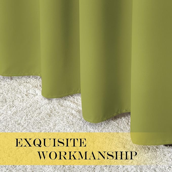 NICETOWN Blackout Patio Curtains 100 x 144 Inches Long for Sliding Door Extral Wide Blackout Curtain Panels Thermal Insulated Room Divider - Grommet Top, 100" W x 144" L, 1 Panel, Fresh Green
