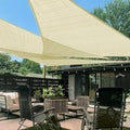LOVE STORY Custom Size 5'x7'x8.6' Butter Cream Sun Shade Sail Right Triangle Sunhsade Fabric Awning Canopy for Patio Backyard Carport Pergola (Customized)