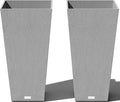 Veradek V-Resin Indoor/Outdoor Taper Planter, Set of 2 (30 inch, Grey)