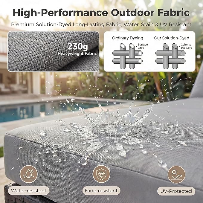 NICESOUL 7 Pieces Comfy 29.3'' High Back Outdoor Furniture Sofa Set, Extra Large Size Grey PE Wicker Patio Modular Sectional with Side Tables, All-Weather Rattan Conversations for Backyard Deck,Gray