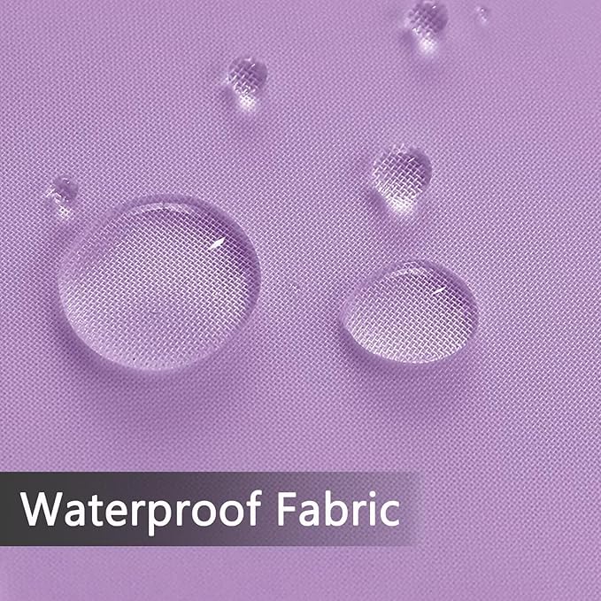 SpaceDresser Waterproof Outdoor Sheer Curtains for Patio - 2 Panels Rod Pocket Indoor Voile Sheer Curtain for Living Room,52W x 108L inch, Lavender