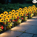 Sunflower Solar Lights Outdoor Decor, 6 Pack Solar Garden Decor Waterproof Solar Sunflower Outdoor Lights for Garden Patio,Flower Bed, Pathway, Gift for Women, Mom, Grandma (6 Pack)