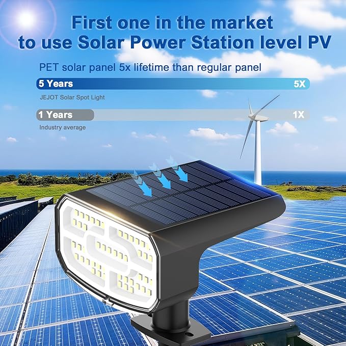 Color Changing Solar Spot Lights Outdoor Waterproof IP65,9 Lighting Modes Multicolor RGB Christmas Spotlight for Porches Yard Gardens Landscape Deconrations-6 Pack
