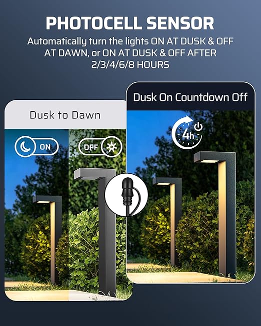 DEWENWILS 200W Low Voltage Landscape Transformer, 120V AC to 15V DC, Outdoor Landscape Lighting Transformer with Remote, Photocell Sensor & Timer, Weatherproof for Garden Spotlights Pathway Lights