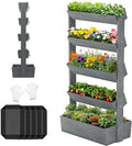 Wooden Vertical Raised Garden Bed, 5 Tier Garden Planters Raised Beds Freestanding Plant Stand Flower Rack Wooden Planter Box for Plants Herbs Flowers Vegetables Outdoor Indoor Gardening
