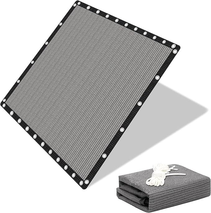EMERIT 90% Shade Cloth Sun Shade Fabric Privacy Screen Shade Cover for Patio Garden Pergola Shade Cover Canopy with Gromments
