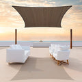 ColourTree TAPR1616 Custom Size 6' x 14' Brown Sun Shade Sail Canopy UV Block UPF50 Rectangle - Commercial Standard Heavy Duty - 190 GSM - 3 Years Warranty