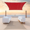 ColourTree TAPR1616 Custom Size 6' x 9' Red Sun Shade Sail Canopy UV Block UPF50 Rectangle - Commercial Standard Heavy Duty - 190 GSM - 3 Years Warranty
