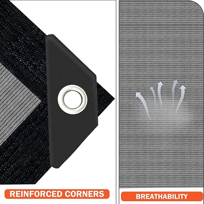 Grey Sun Shade Cloth,Pergola Shade Cover with Reinforced Grommets,90% Shade Fabric Fence Privacy Screen Balcony,Pergola Shade Cover Canopy Garden Carport Porch Deck Patio Shade Cover,6x6FT