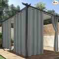 HolidayIdeas Outdoor Curtains for Patio Waterproof, 4 Panels - 54 x 95 Inch - Privacy Protection & Light Filtering Curtains Grey Grommet Outside Curtains for Porch, Gazebo, Pergola, Backyard