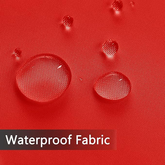 SpaceDresser Waterproof Outdoor Sheer Curtains for Patio - 2 Panels Rod Pocket Indoor Voile Sheer Curtain for Living Room,100W x 108L inch, Red