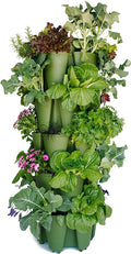 Greenstalk Patented Large 5 Tier Vertical Garden Planter with Patented Internal Watering System Great for Growing a Variety of Strawberries, Vegetables, Herbs, & Flowers (Evergreen)