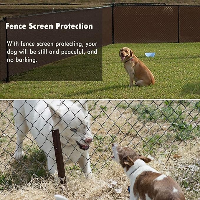 UPGRADE Privacy Fence Screen 4'x26' Brown Outdoor 90% Visibility Blockage 170 GSM Mesh Shade Cover Panels for Backyard,Balcony,Home Decoration with Zip Ties,Customized Avaliable