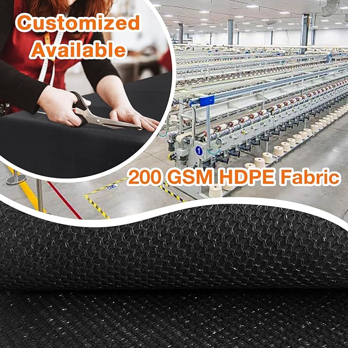Artpuch Outdoor Pergola Shade Cover 5x12 FT Sun Shade Cloth with Grommets Black 90% UV Protection Canopy Patio Privacy Screen (Customized Available)