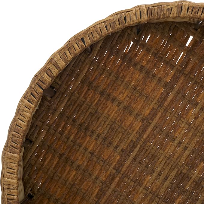 SAFAVIEH Couture Collection – Anguilla Faux Wicker Indoor/Outdoor Storage Coffee Table, Fully Assembled, Natural Brown Patio Accent Table with Removable Wood Top (CPT2103A)